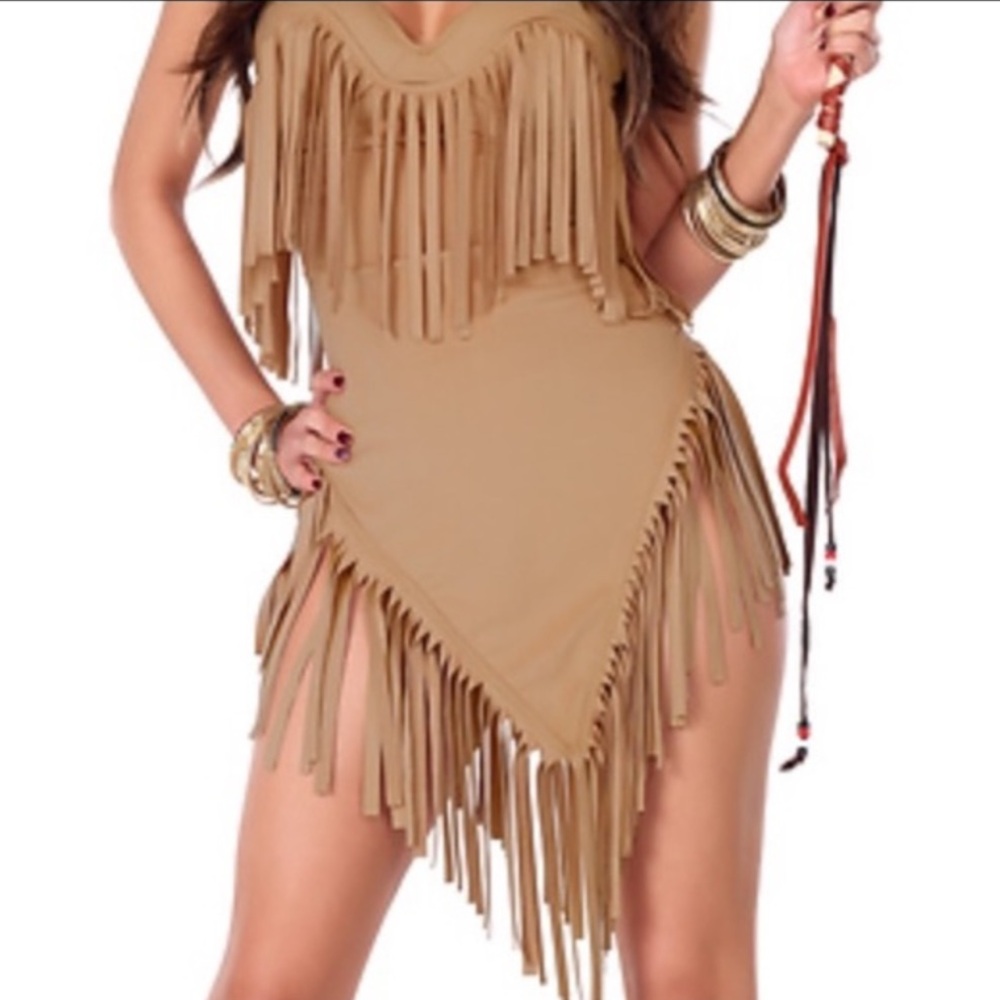 Forplay sexy Indian Costume dress and Indian headdress